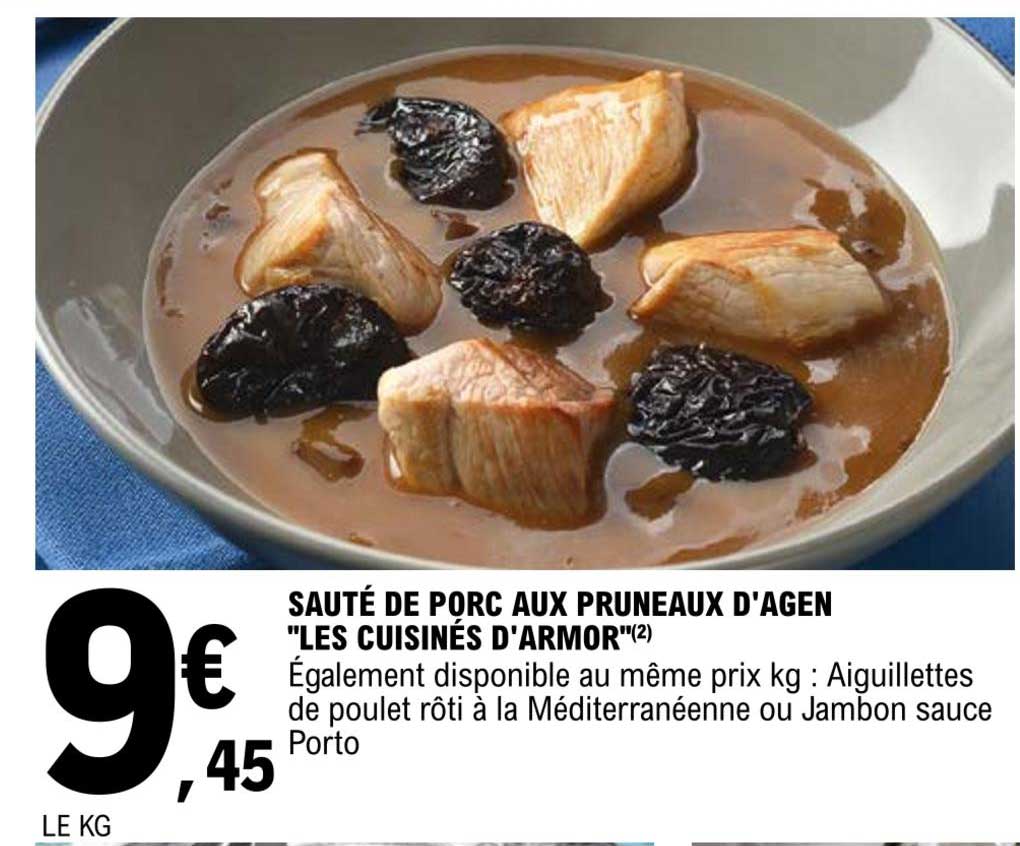 sauté de porc aux pruneaux d'agen "les cuisinés d'armor"