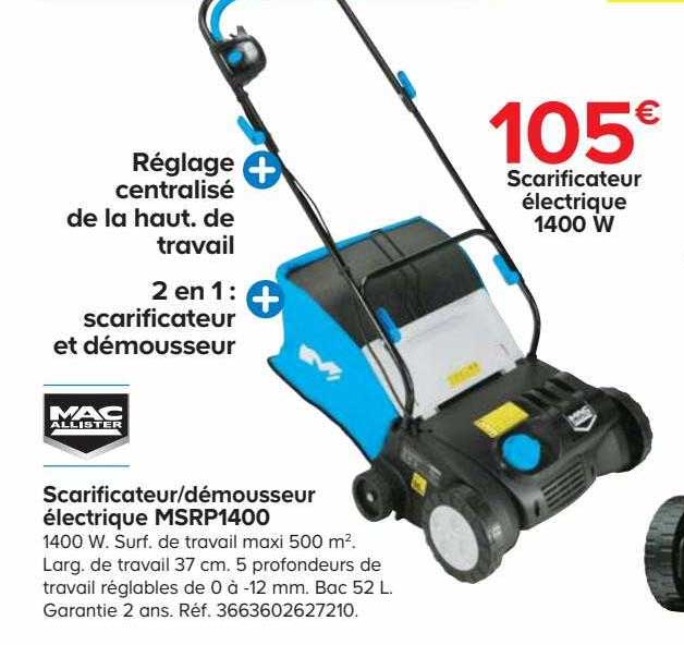 scarificateur - démousseur électrique msrp1400