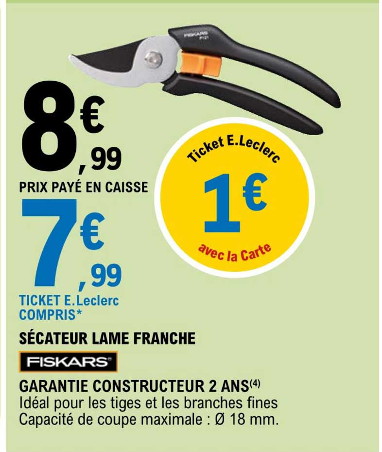 Sécateur Lame Franche Fiskars