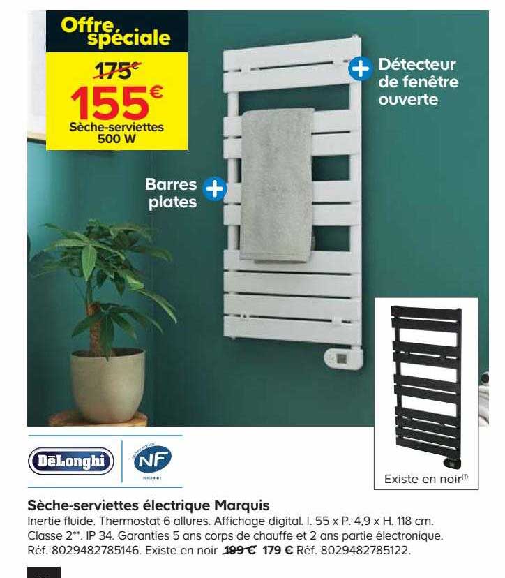 sèche-serviettes électrique marquis dëLonghi