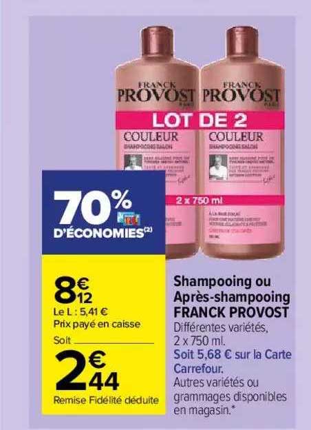 shampooing ou après-shampooing franck provost
