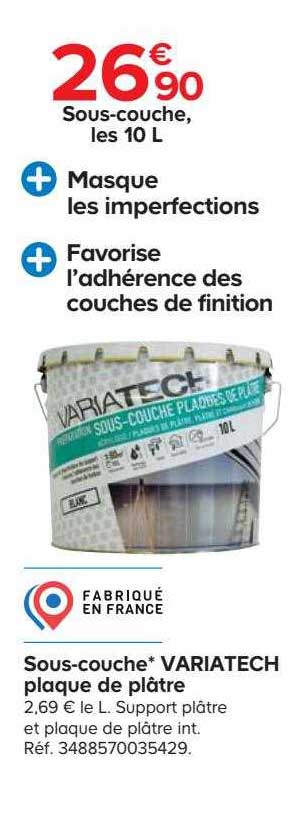 sous-couche variatech plaque de plâtre
