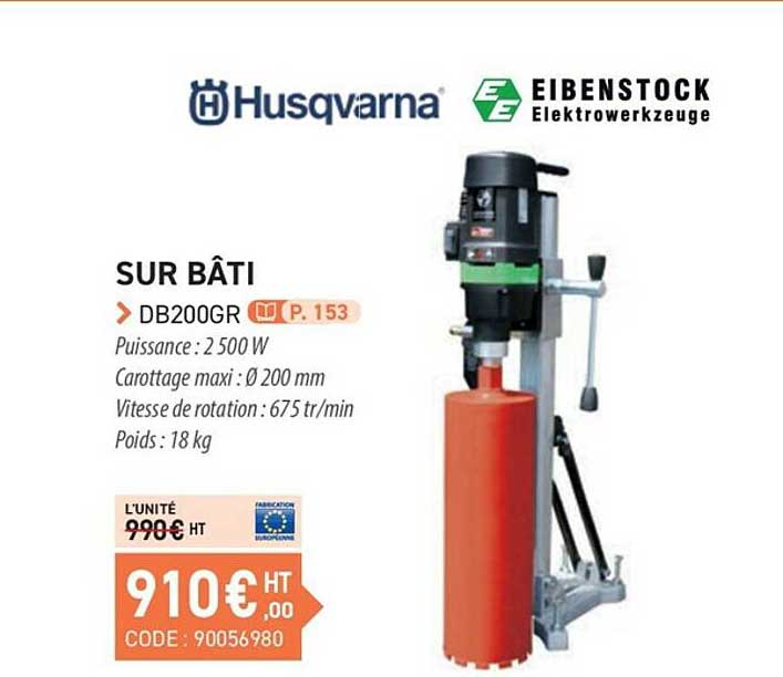 sur bâti db200gr husqvarna eibenstock