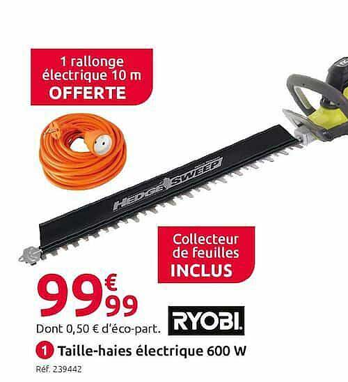 taille-haies électrique 600 w ryobi