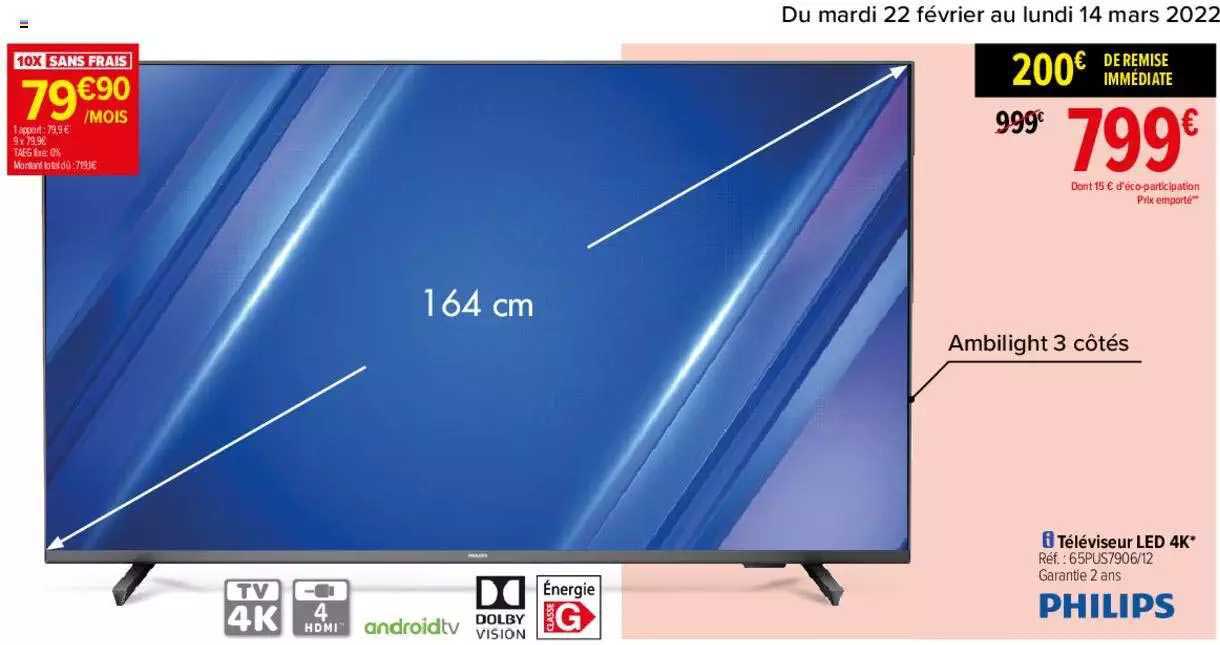 Téléviseur Led 4k Philips