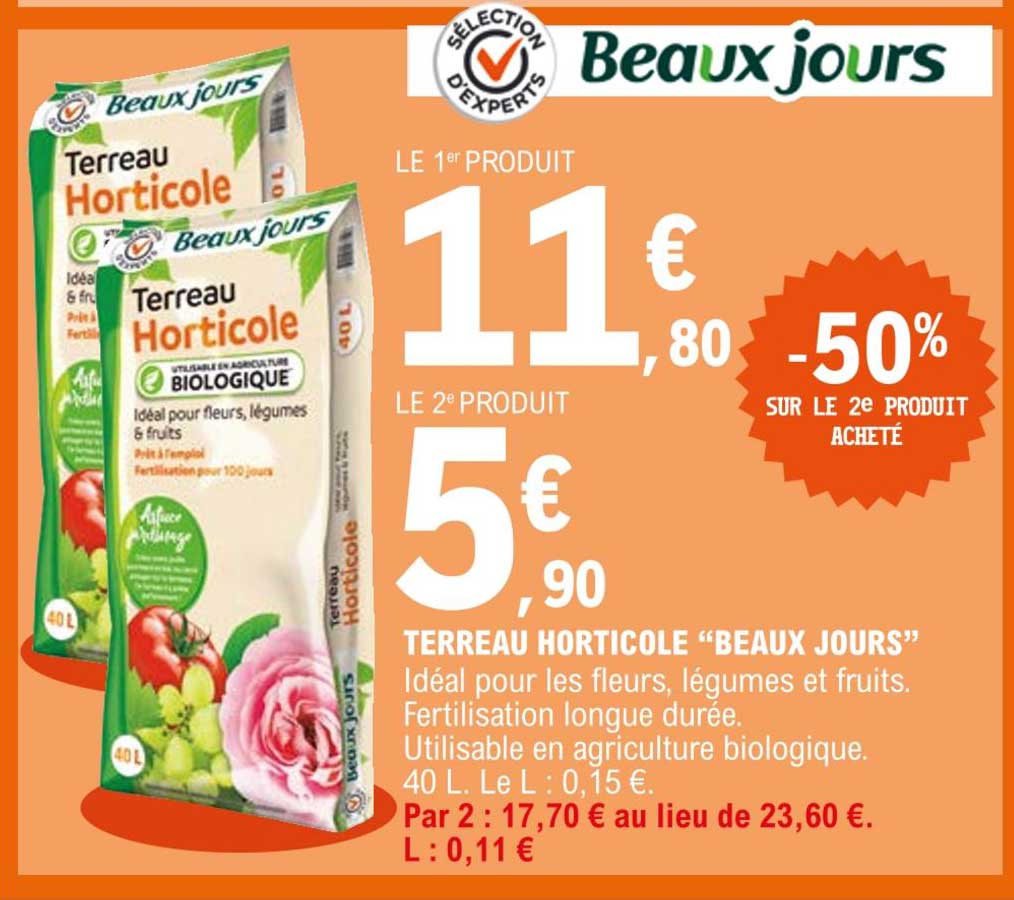 terreau horticole "beaux jours"