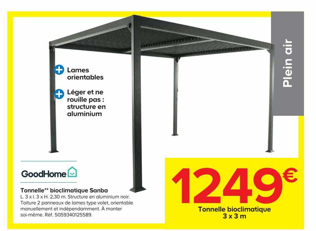 Tonnelle Bioclimatique Sanba GoodHome