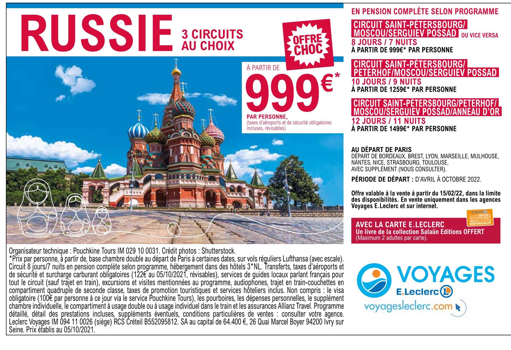 voyagesleclerc.com : russie 3 circuits