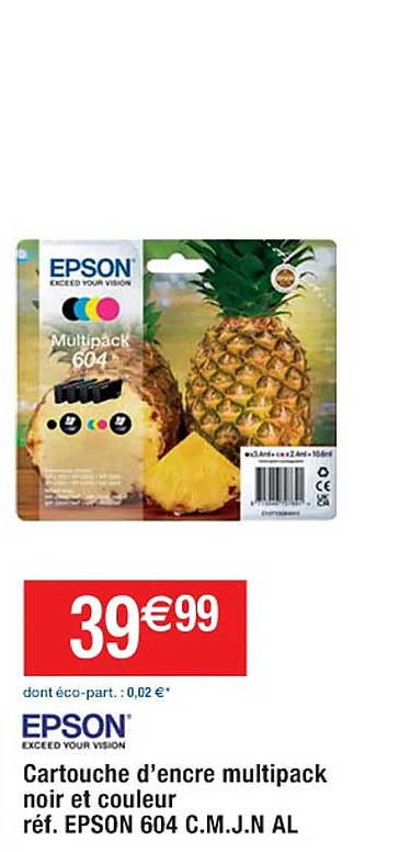 cartouche d'encre multipack noir et couleur epson