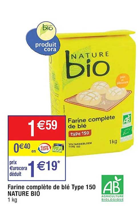 Farine Complète De Blé Type T50 Nature Bio