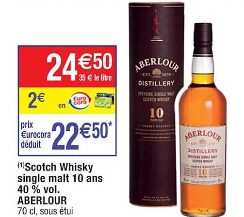 scotch whisky single malt 10 ans 40% vol. aberlour