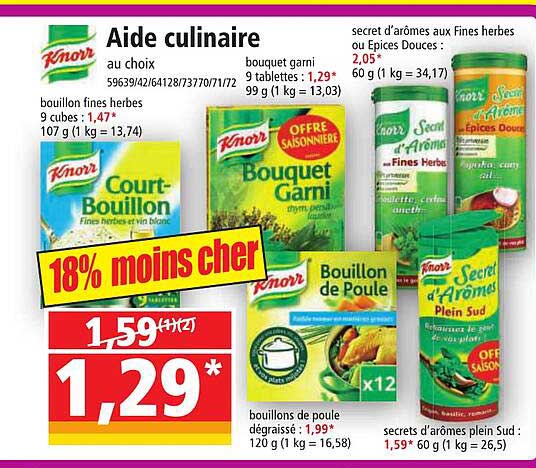 aide culinaire knorr