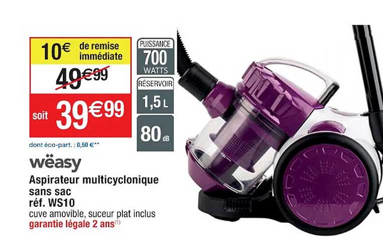 Aspirateur Multicyclonique Sans Sac Wëasy