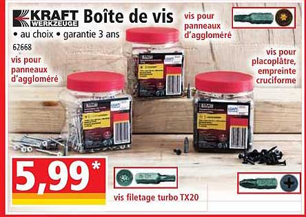 boîte de vis kraft werkzeuge
