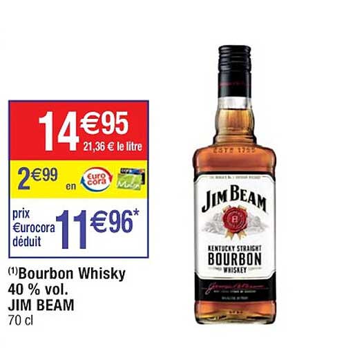 bourbon whisky 40% vol. jim beam