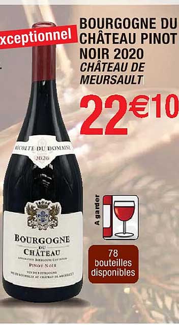 bourgogne du château pinot noir 2020 château de meursault