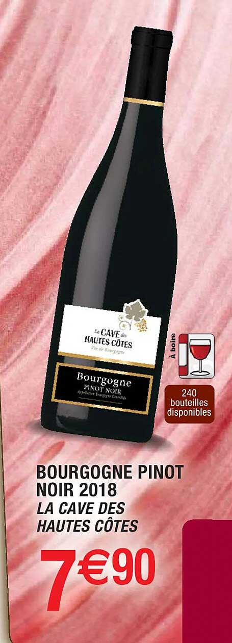 bourgogne pinot noir 2018 la cave des hautes côtes