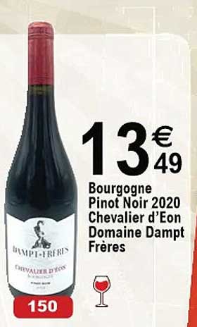 Bourgogne Pinot Noir 2020 Chevalier D'eon Domaine Dampt Frères