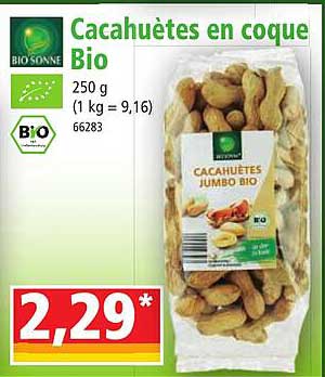 cacahuètes en coque bio bio sonne