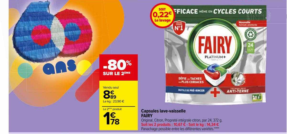 capsules lave-vaisselle fairy