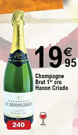 champagne brut 1er cru hanon criado