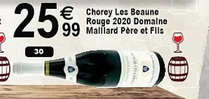 Chorey Les Beaune Rouge 2020 Domaine Mallard Père Et Fils