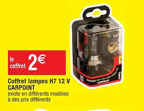 coffret lampes h7 12v carpoint