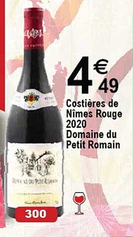 costières de nîmes rouge 2020 domaine du petit romain