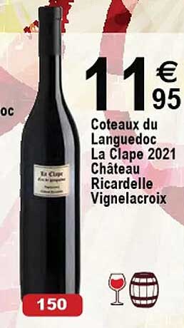 côteaux du languedoc la clape 2021 château ricardelle vignelacroix