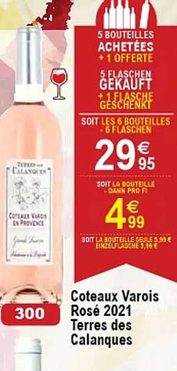 côteaux varois rosé 2021 terres des calanques