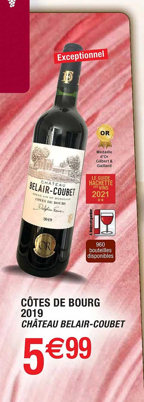 côtes de bourg 2019 château belair-coubet