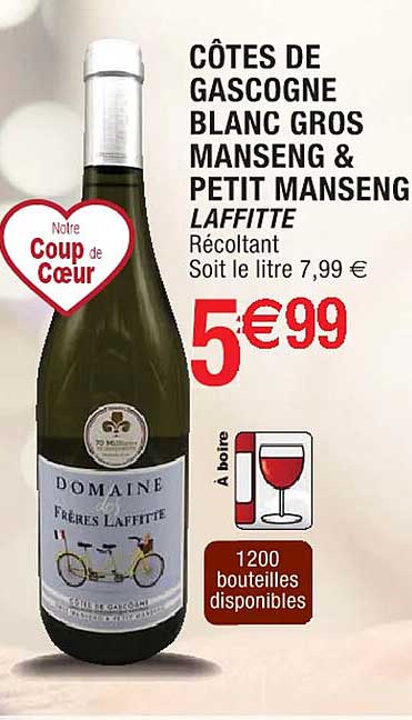 côtes de  gascogne blanc gros manseng & petit manseng laffitte