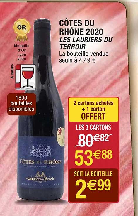 côtes du rhône 2020 les lauriers du terroir