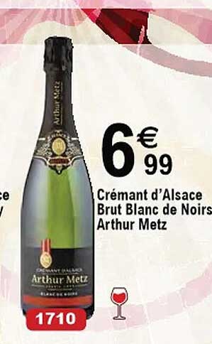 crémant d'alsace brut blanc de noirs arthur metz