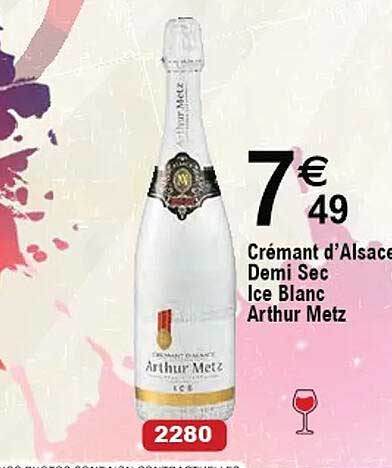 crémant d'alsace demi sec ice blanc arthur metz