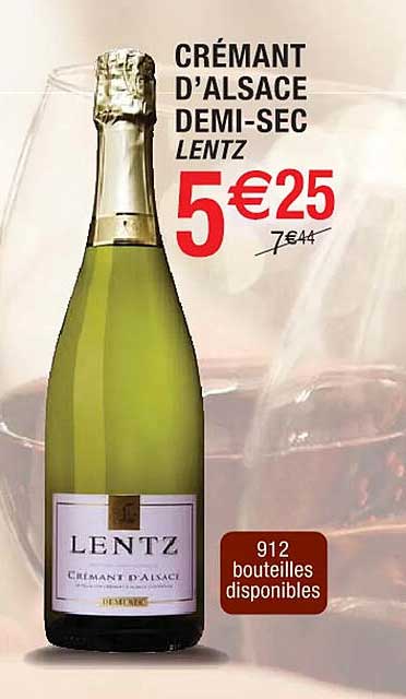 crémant d'alsace demi-sec lentz