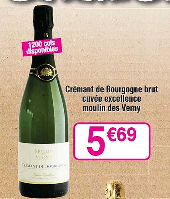 crémant de bourgogne brut cuvée excellence moulin des verny