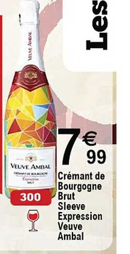 crémant de bourgogne brut sleeve expression veuve ambal