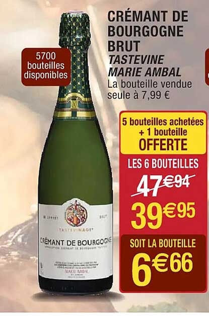 crémant de bourgogne brut tastevine marie ambal