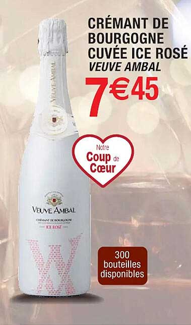 crémant de bourgogne cuvée ice rosé veuve ambal