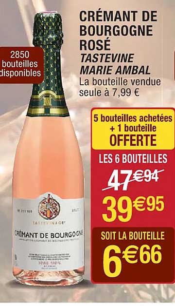 crémant de bourgogne rosé tastevine marie ambal