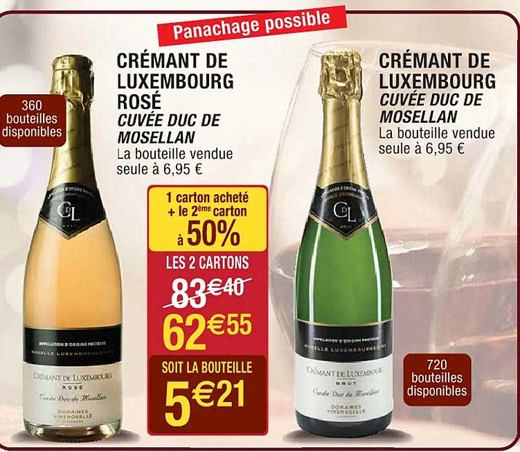 crémant de luxembourg rosé cuvée duc de mosellan, crémant de luxembourg cuvée duc de mosellan