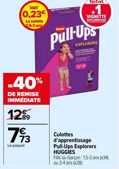 culottes d'apprentissage pull-ups explorers huggies