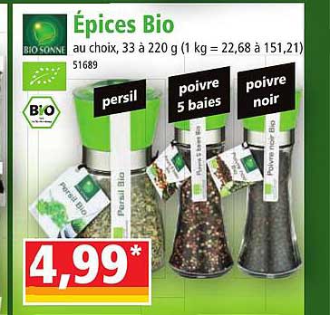 épices bio bio sonne