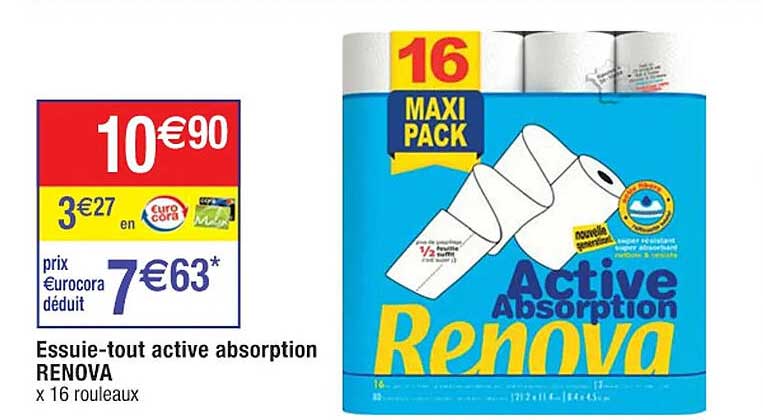 essuie-tout active absorption renova