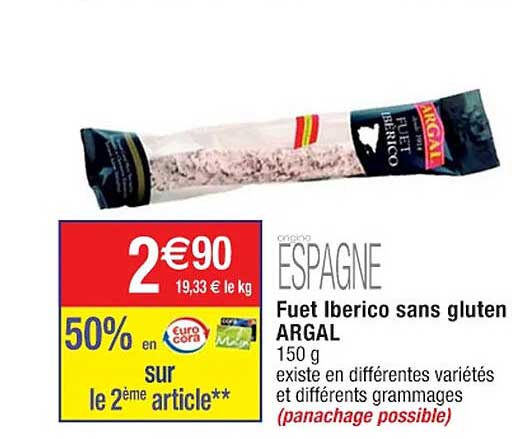 Fuet Ibérico Sans Gluten Argal