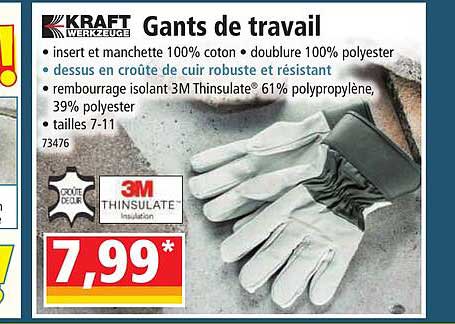 gants de travail kraft werkzeuge