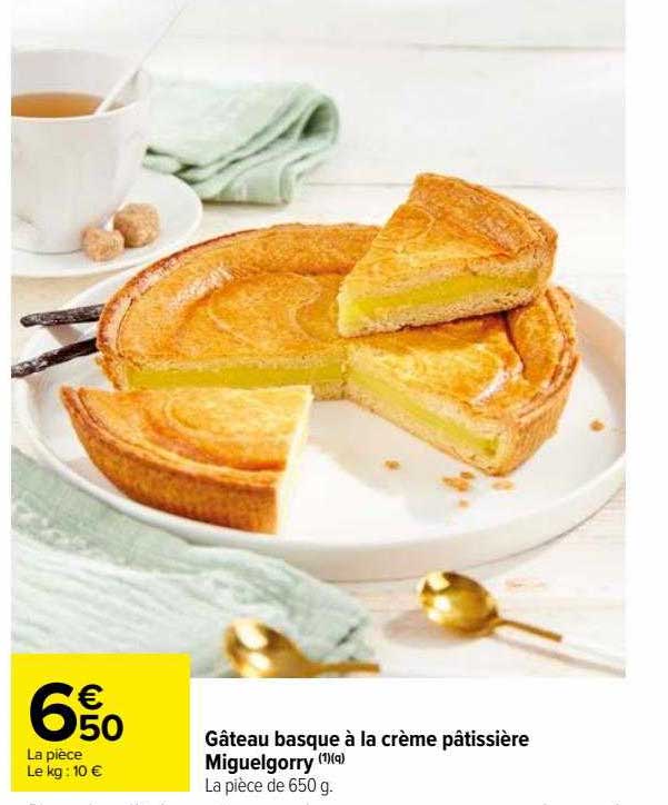 gâteau basque à la crème pâtissière miguelgorry