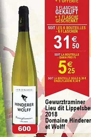 gewurztraminer lieu dit lippelsbe 2018 domaien hinderer et wolff