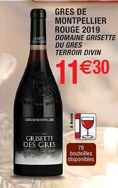 grès de montpellier rouge 2019 domaine grisette du grés terroir divin